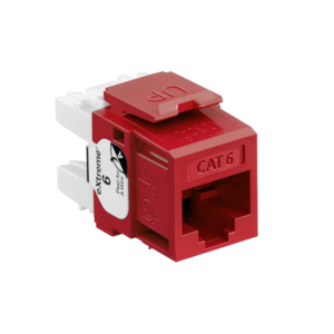 CONECTORES QUICKPORT CAT6, ROJO