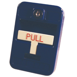 PULL STATION, COLOR BLUE,WEATHERPROOF SINGLE ACTION